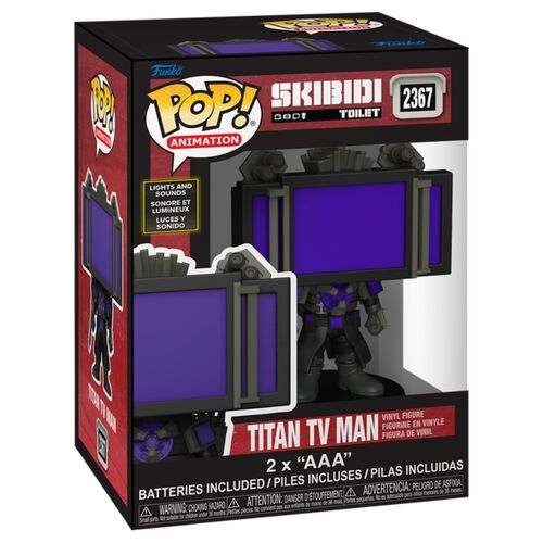 * PRÉ-RESERVA * Funko POP! Animation Skibidi Toilet Titan TV Man #2367 (Lights Up)