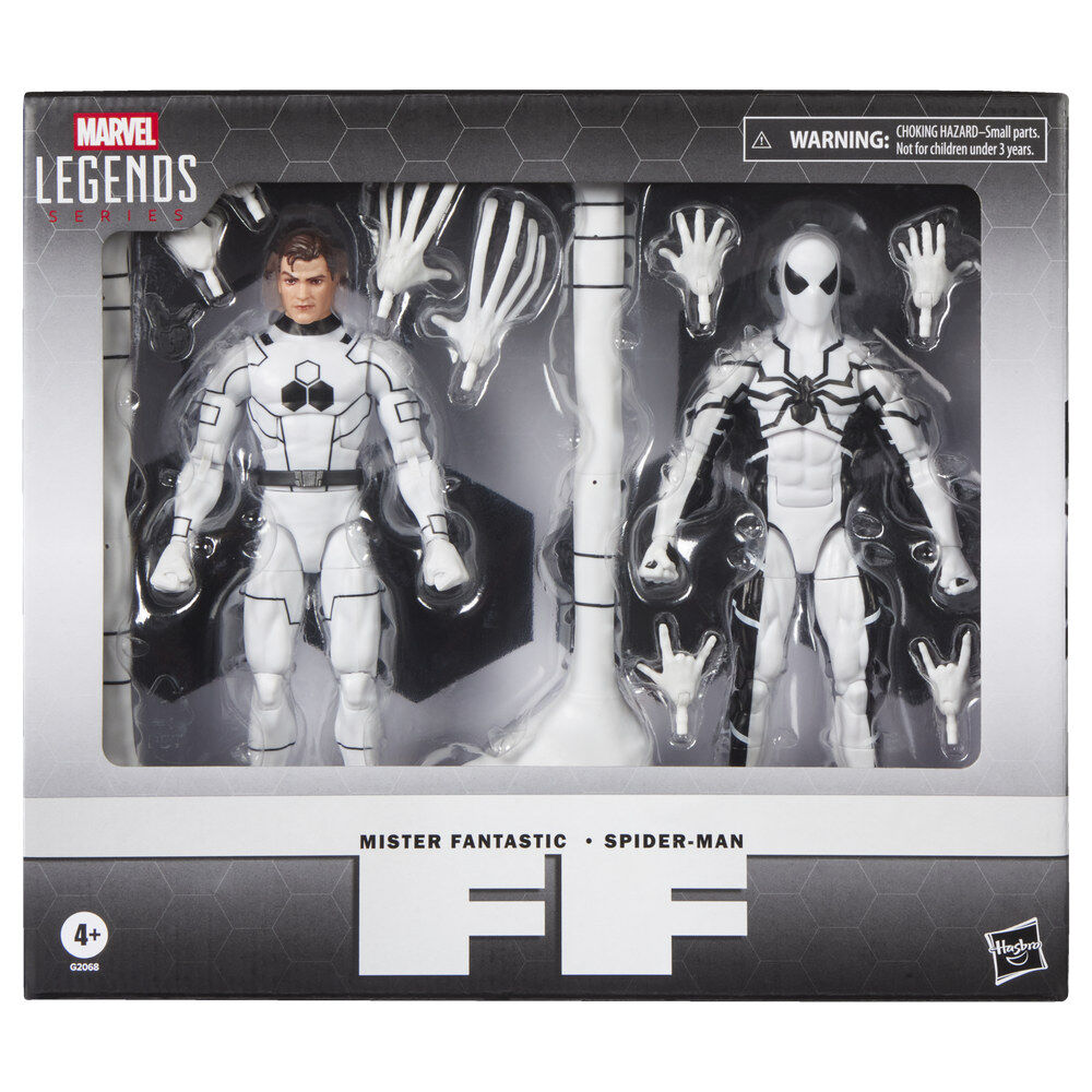 Hasbro Conjunto 2 Figuras Mister Fantastic & Spiderman Quarteto Fantástico Marvel Legends Series 15cm