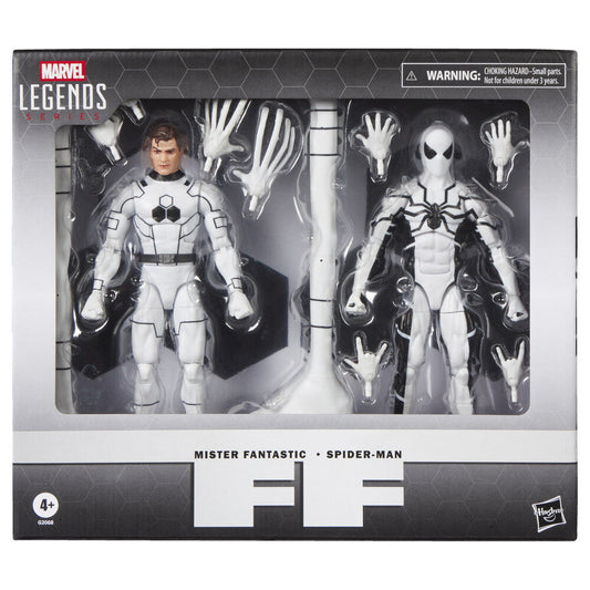 Hasbro Conjunto 2 Figuras Mister Fantastic & Spiderman Quarteto Fantástico Marvel Legends Series 15cm