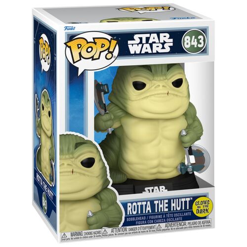 Funko POP! Star Wars Mandalorian & Grogu Rotta The Hutt #843 GITD