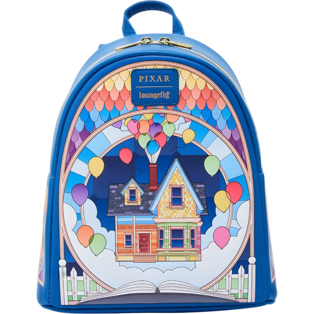 Loungefly Mochila Stained Glass Up Disney Pixar Loungefly 26cm