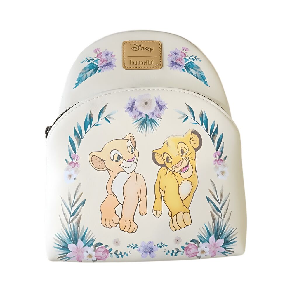 Loungefly Mochila Simba & Nala Floral O Rei Leão Disney Loungefly 26cm