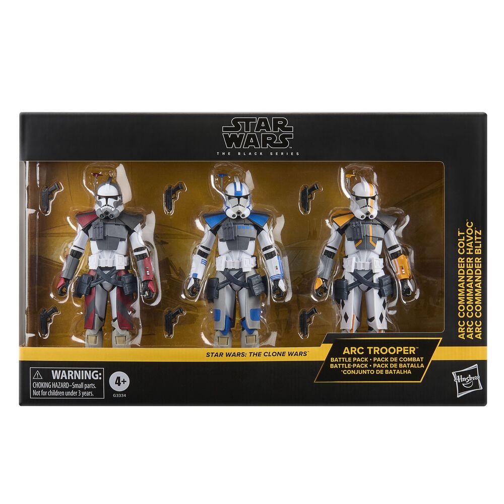 Hasbro Conjunto 3 Figuras Star Wars The Clone Wars Star Wars The Black Series 15cm