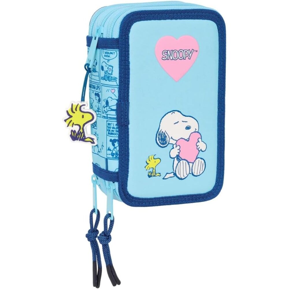 Safta Estojo Snoopy Peanuts 37pzs triple