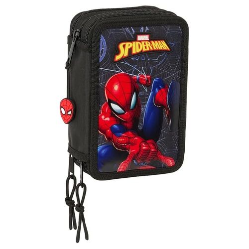 Safta Estojo Attack Spiderman Marvel triplo 37pzs