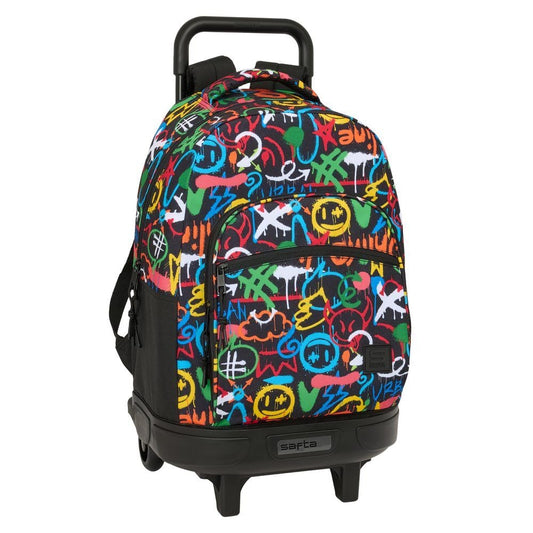 Safta Mochila Trolley Compact Extraible Colors Graffiti 42cm