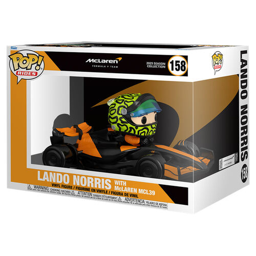 * PRÉ-RESERVA * Funko POP! Rides Racing McLaren Formula 1 Team Lando Norris with McLaren MCL39 #158
