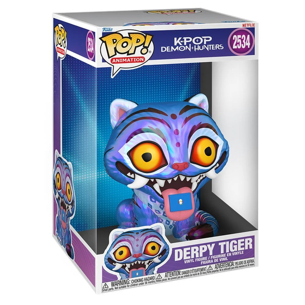 * PRÉ-RESERVA * Funko POP! Animation K-POP Demon Hunters Derpy Tiger 10" #2534 (Jumbo Sized POP!)