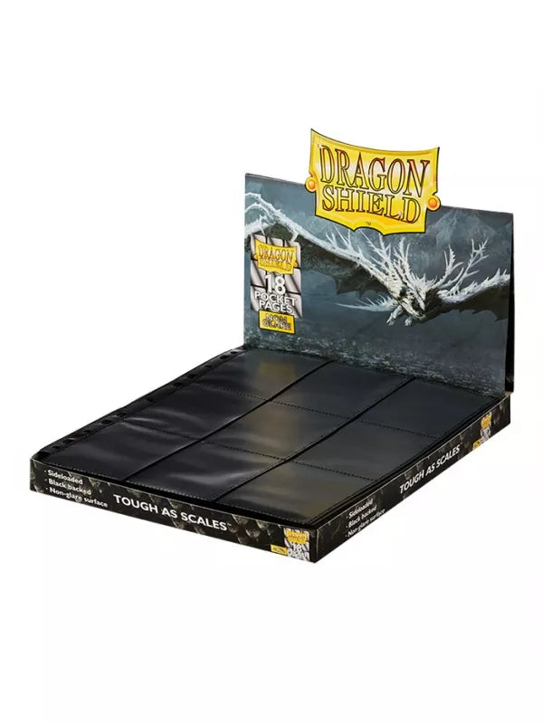 Dragon Shield 18 Pocket Páginas Non Glare Preto (50 Páginas)