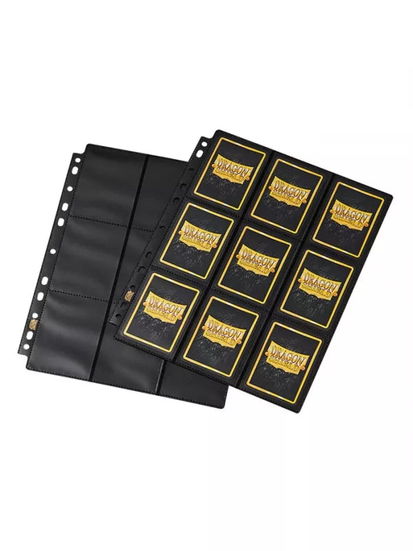 Dragon Shield 18 Pocket Páginas Non Glare Preto (50 Páginas)