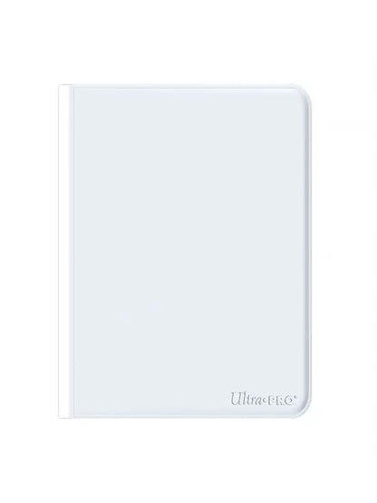 Carpeta Ultra Pro de 4 bolsillos con cremallera blanca